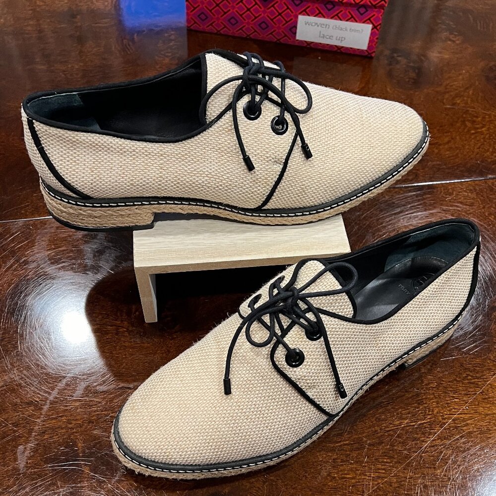 Tory Burch Fawn Oxford Espadrille Women's Designer Shoes Size 10.5